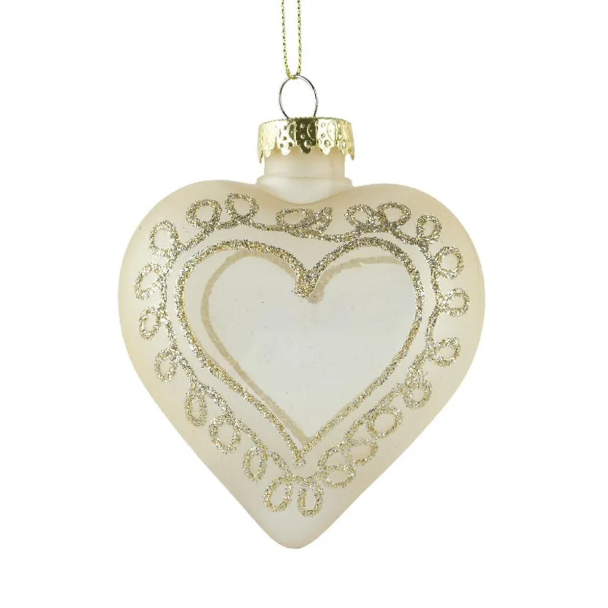 Suspension de Noël (H10 cm) Coeur enchanteur Transparent