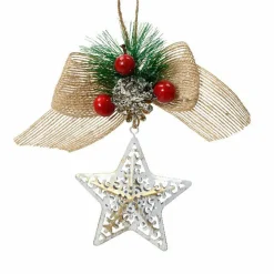 Suspension de Noël (H15 cm) Décor étoilé Multicolore
