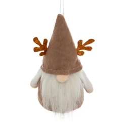 Suspension de Noël (H16 cm) Lutin petit renne Marron clair