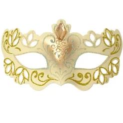 Suspension de Noël (H10 cm) Masque de bal Or