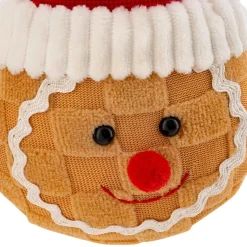 Suspension de Noël (H18 cm) Tête de Pain d'épices Caramel