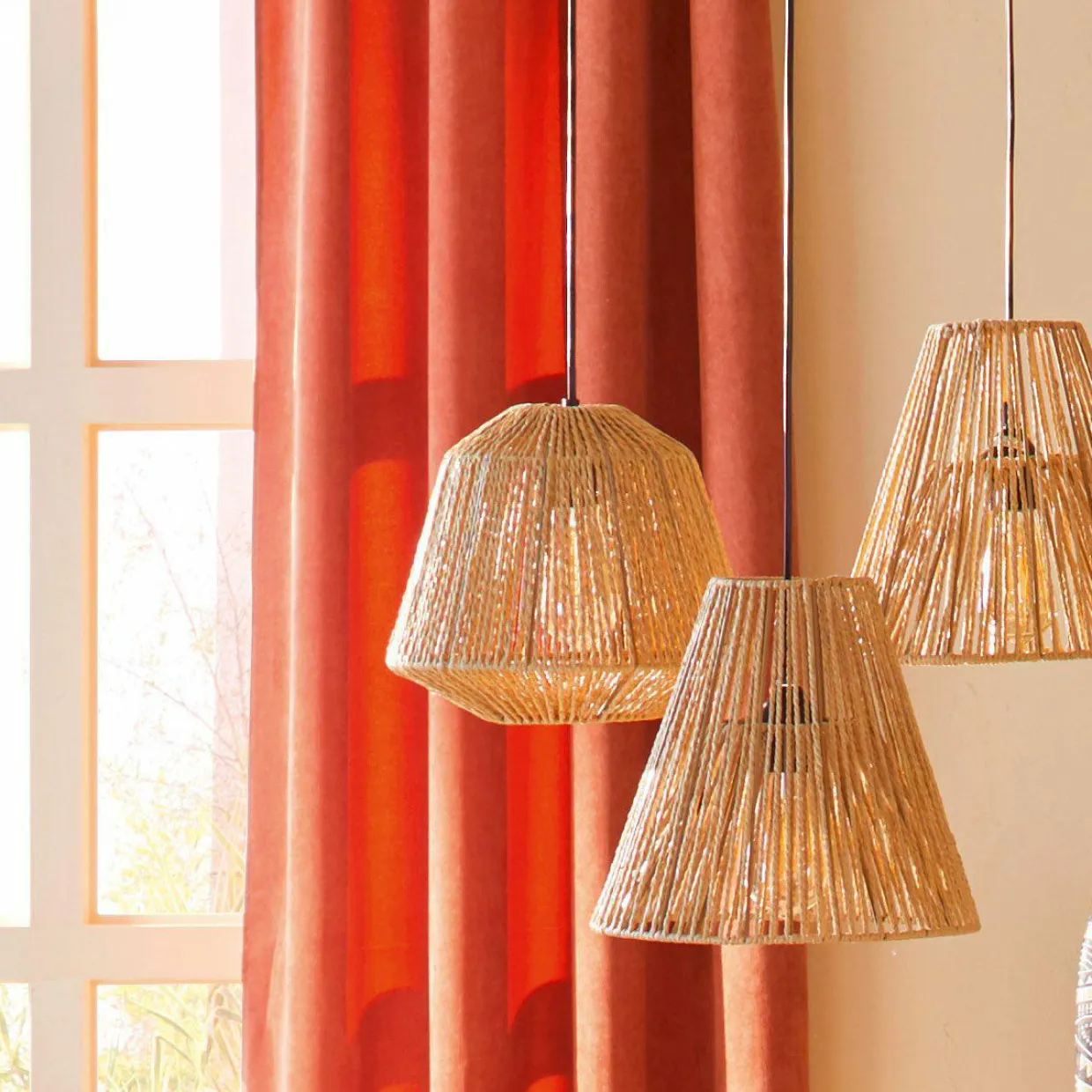 Suspension en corde (D29 cm) Ethnik Naturel