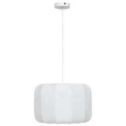 Suspension luminaire coton (37 x 24 cm) Toby Blanc