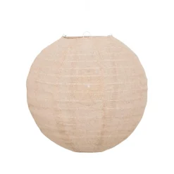 Suspension luminaire lanterne lin (35 cm) Jordy Beige