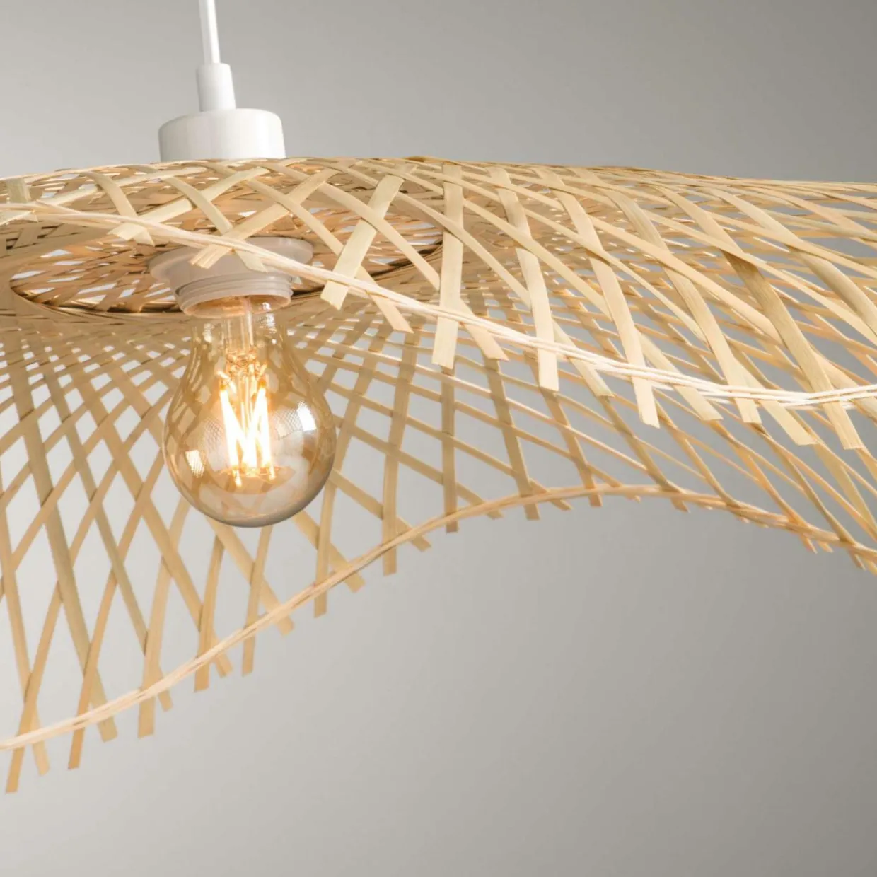 Suspension lumineuse bambou (D75 cm) Tess Naturel