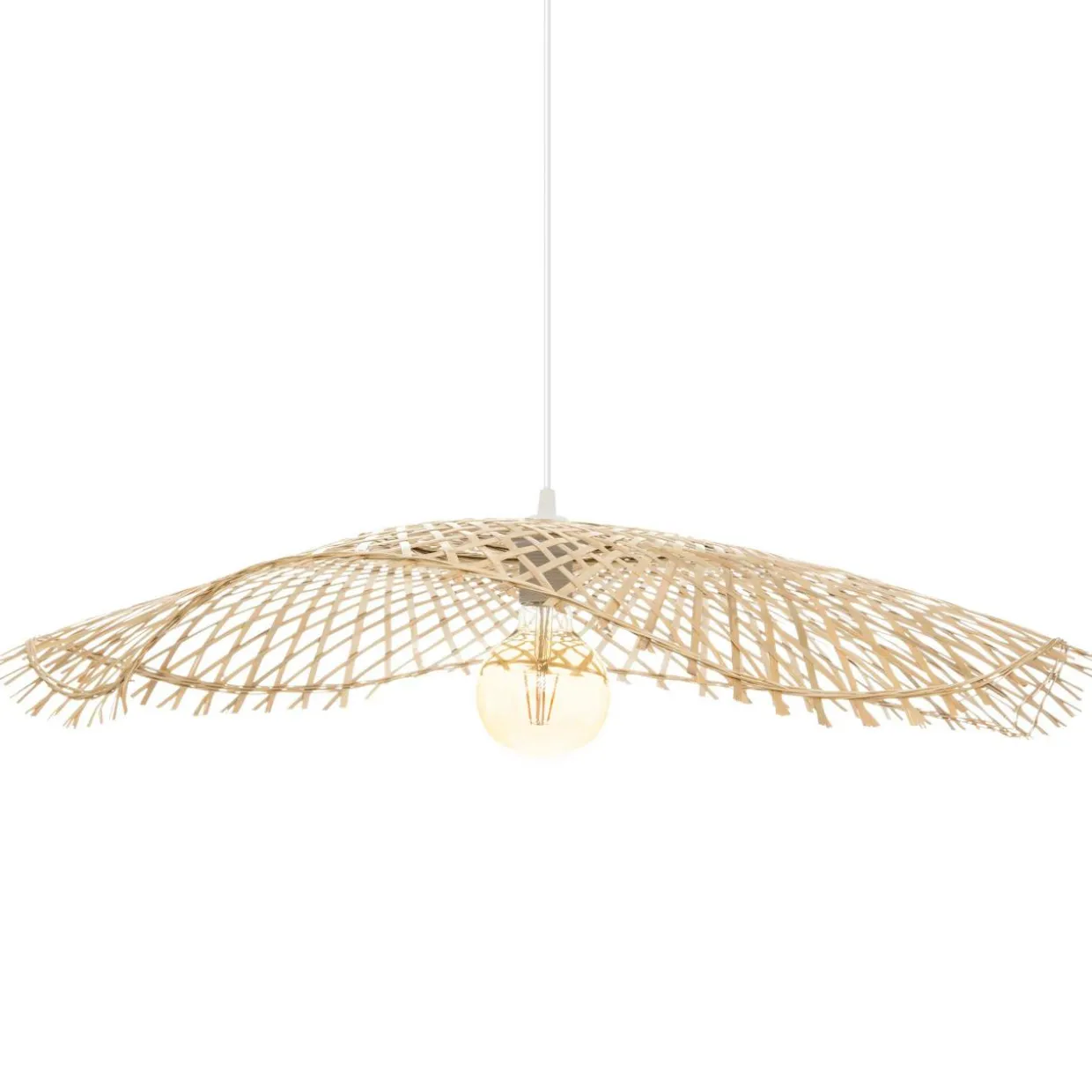 Suspension lumineuse bambou (D75 cm) Tess Naturel