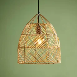 Suspension lumineuse bambou (D30 cm) Haiku Naturel