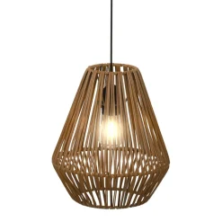Suspension lumineuse de jardin à piles 15 LED (H27 cm) Messya Marron