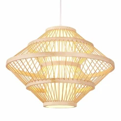 Suspension lumineuse design en bambou (D50 cm) Marbella Naturel