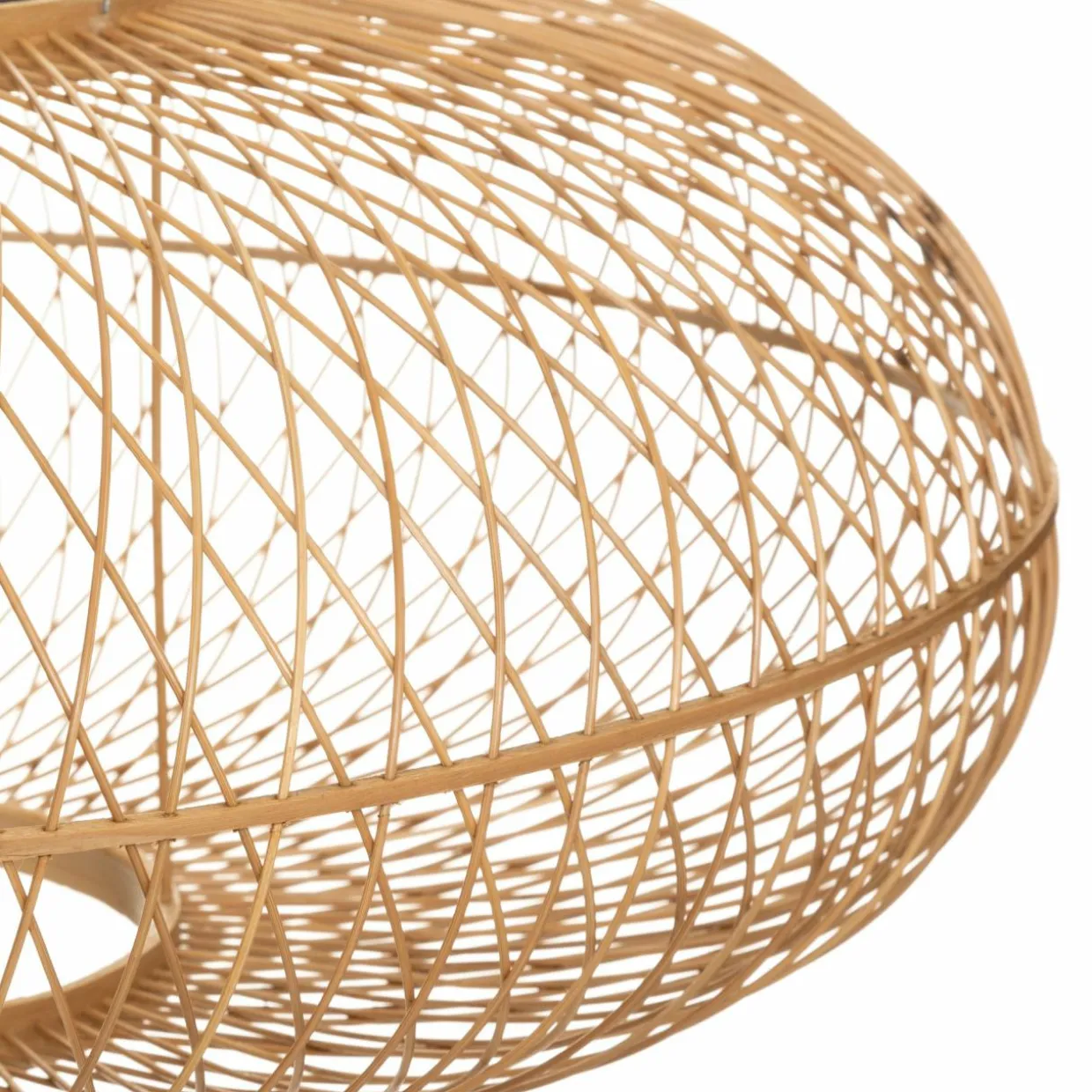 Suspension lumineuse en bambou (D60 cm) Loren Naturel