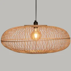 Suspension lumineuse en bambou (D60 cm) Loren Naturel