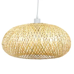 Suspension lumineuse en bambou (D46 cm) Rotana Naturel