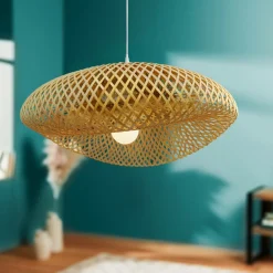 Suspension lumineuse en bambou (D50 cm) Marinaly Naturel
