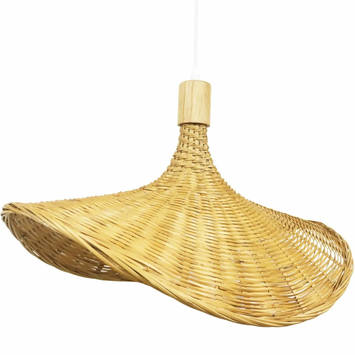 Suspension lumineuse en bambou (D55 cm) Kalahari Naturel