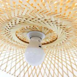 Suspension lumineuse en bambou (D55 cm) Mérida Naturel