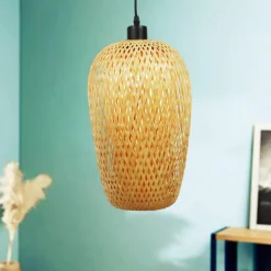 Suspension lumineuse en bambou (H35 cm) Fuengirola Naturel