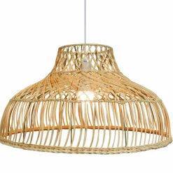 Suspension lumineuse en bambou ajouré (D60 cm) Riviera Naturel