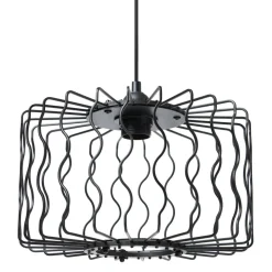 Suspension lumineuse en métal (D30 cm) Julia Noire