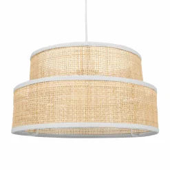 Suspension lumineuse en paille (D35 cm) Yuca Naturel beige
