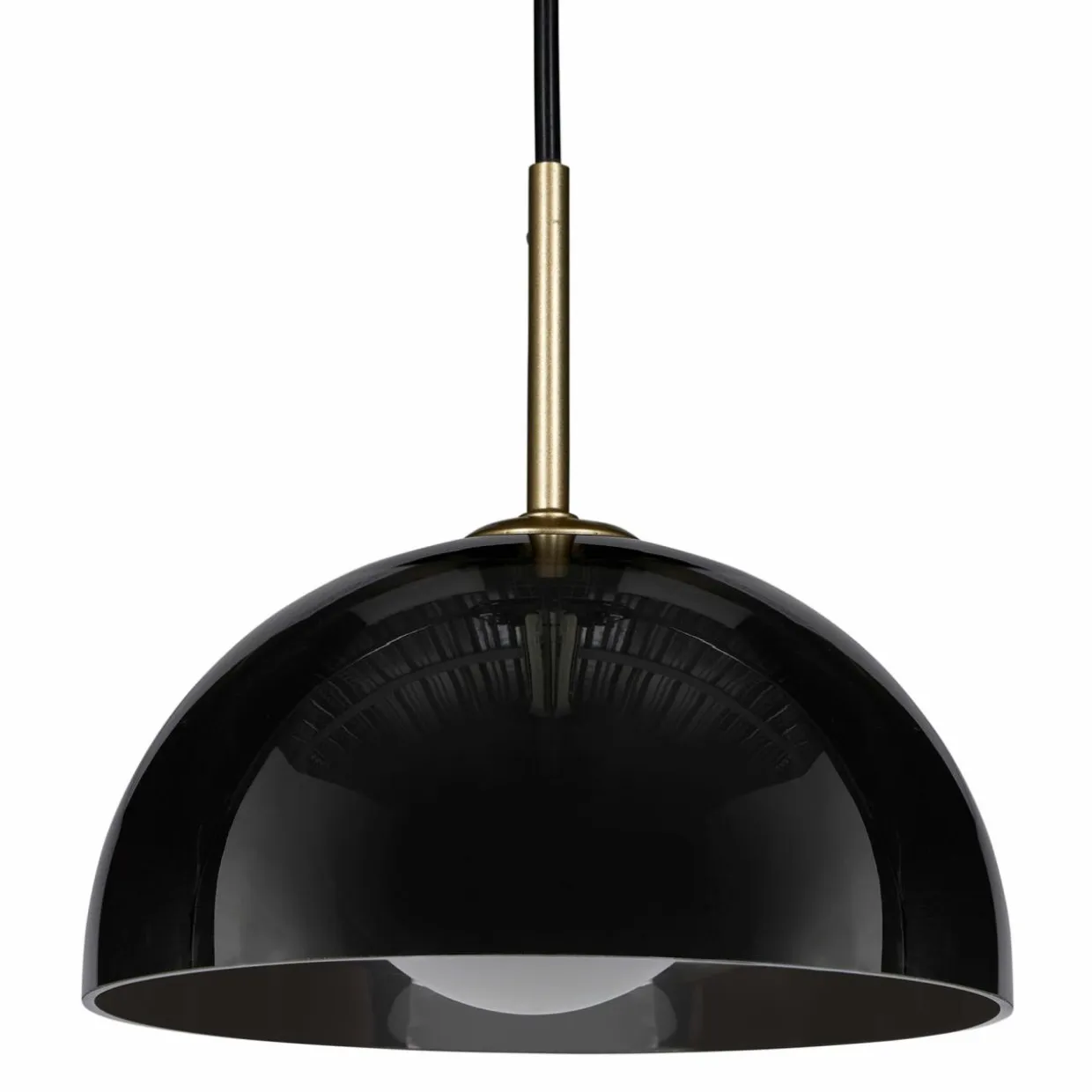 Suspension lumineuse en verre (D20 cm) Luméa Noir