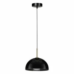 Suspension lumineuse en verre (D20 cm) Luméa Noir