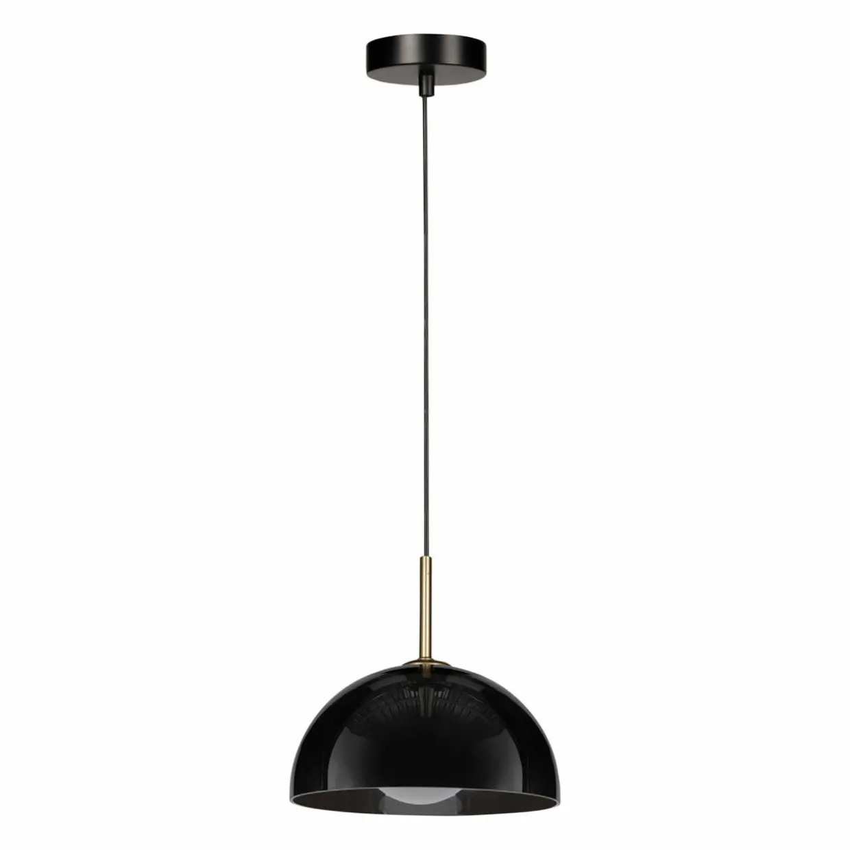 Suspension lumineuse en verre (D20 cm) Luméa Noir