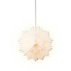 Suspension lumineuse papier LED (D60 cm) Origami Star Blanc chaud