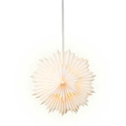 Suspension lumineuse papier LED (D40 cm) Origami Star Blanc chaud