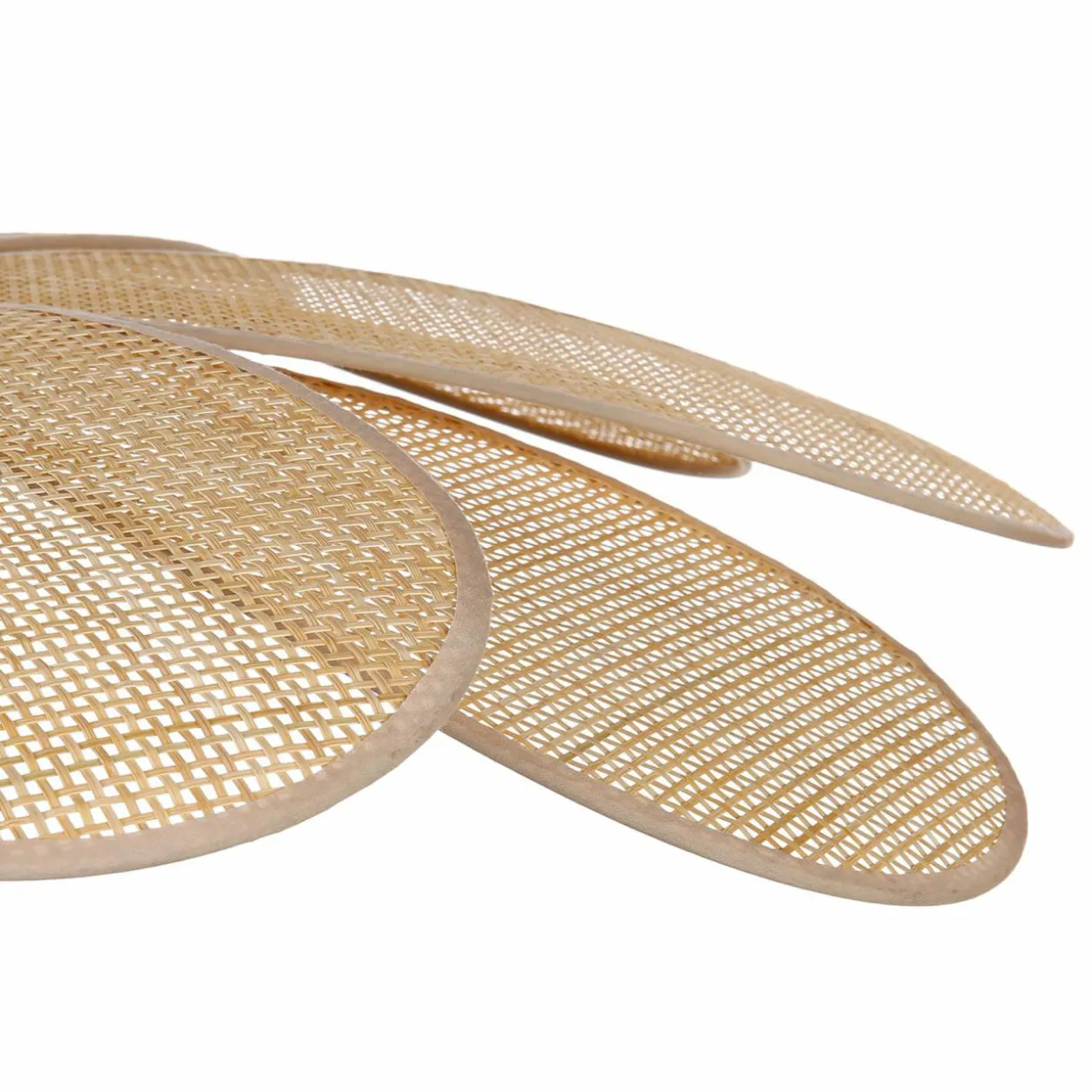 Suspension lumineuse pétale Bambou (D90 cm) Horizonte Naturel beige