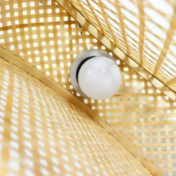 Suspension lumineuse ronde en bambou (D40 cm) Oraya Naturel