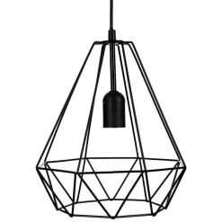 Suspension métal (D25 cm) Diamant Noir