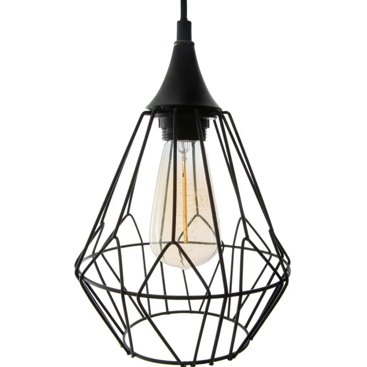 Suspension métal (D24,5 cm) Filaire Noir