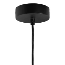 Suspension métal et pétales (D50 cm) Til Noir et beige