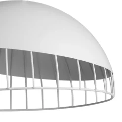 Suspension ronde métal (D29,5 cm) Colisée Blanche