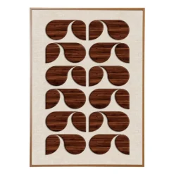 Tableau déco en bois (50 x 70 cm) Graphique Ibiza Rétro