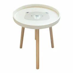 Table basse enfant bois (D33 cm) Ourson Marron