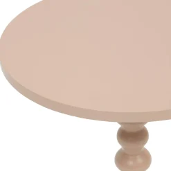 Table à café ronde en bois (H50 cm) Alix Noisette