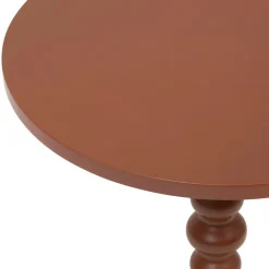 Table à café ronde en bois (H50 cm) Alix Terracotta
