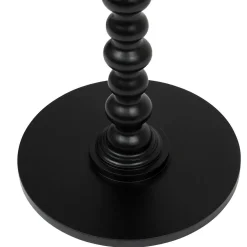 Table à café ronde en bois (H50 cm) Alix Noir