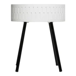 Table coffre en bois (H45 cm) Shiro Blanche