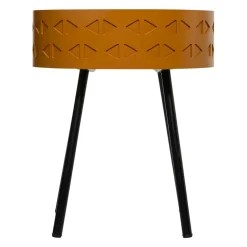 Table coffre en bois (H45 cm) Shiro Jaune moutarde