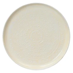 Table d'appoint ronde (H43 cm) Plateau émaillé Crème