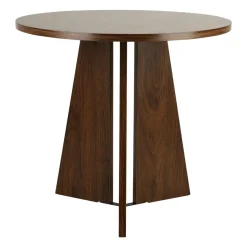 Table d'appoint tripode bois (H43 cm) Hugo Marron