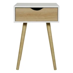 Table de chevet bois (H50 cm) Modern Blanche