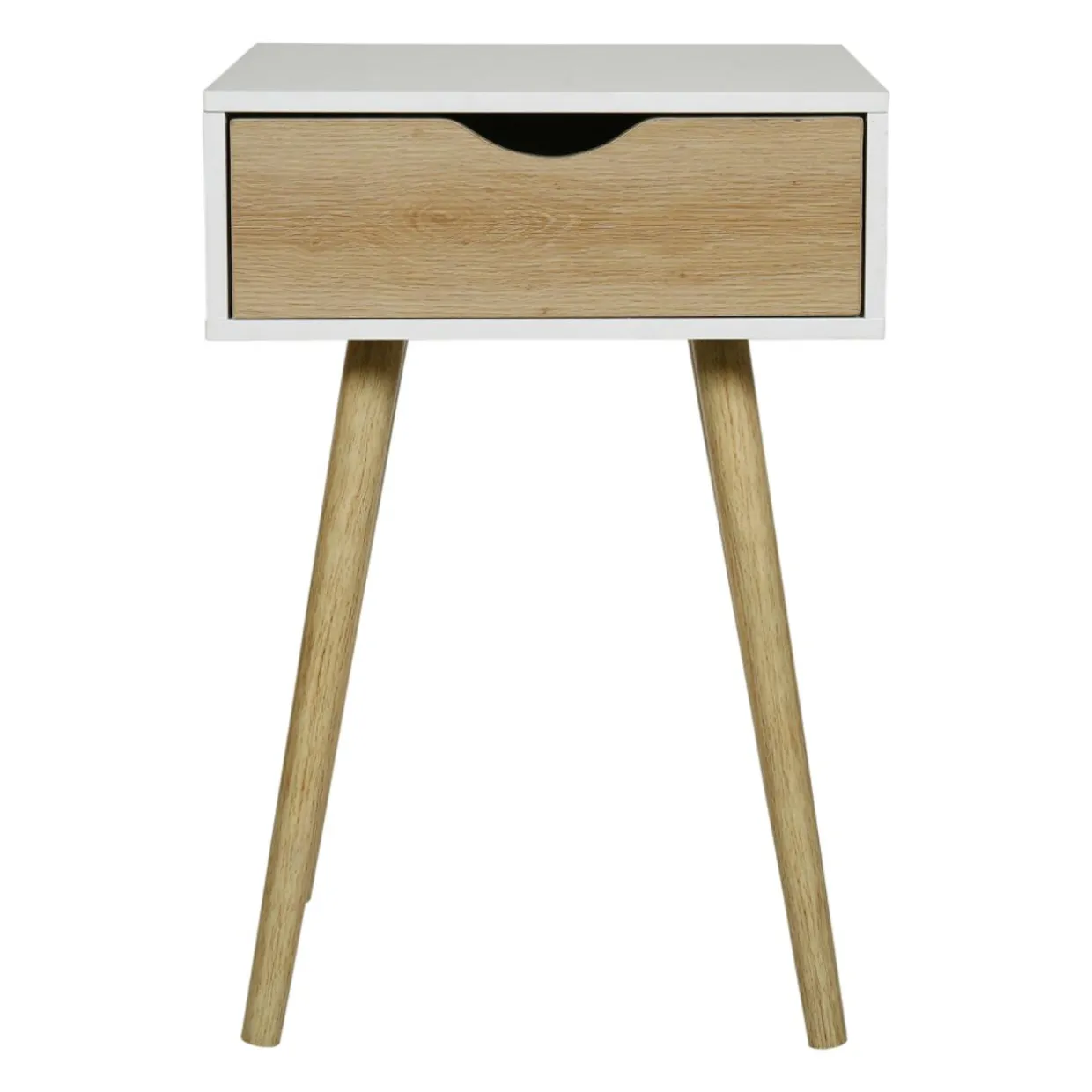Table de chevet bois (H50 cm) Modern Blanche