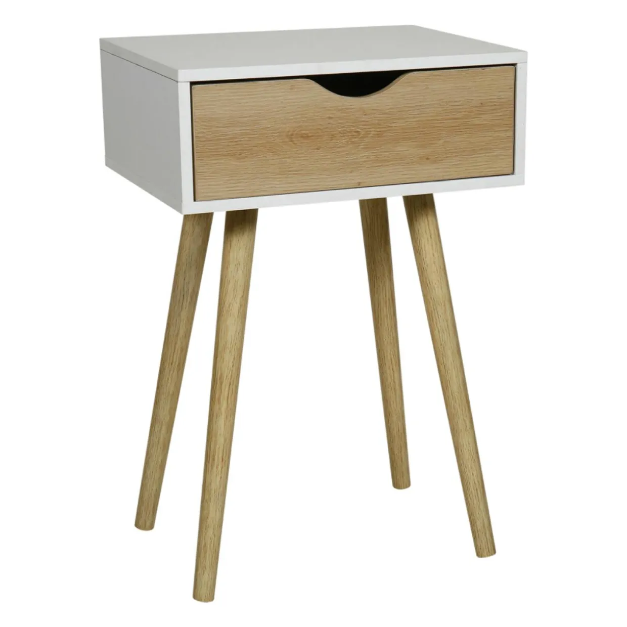 Table de chevet bois (H50 cm) Modern Blanche