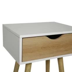 Table de chevet bois (H50 cm) Modern Blanche