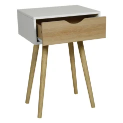 Table de chevet bois (H50 cm) Modern Blanche