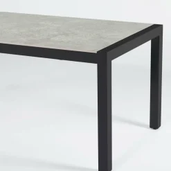 Table de jardin en aluminium et céramique 8 places (180 x 90 cm) Modena Gris clair