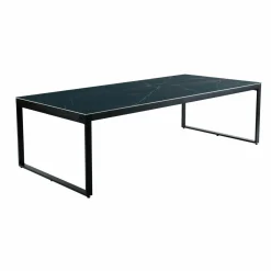 Table de jardin en aluminium et céramique 10 places (240 x 120 cm) Kore Noir marbré